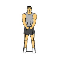 upright row with fitband