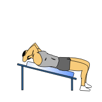 Decline sit ups on a slant board