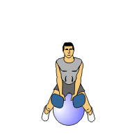 Seated Lateral raises with kettleballs