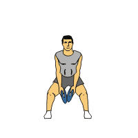 bent over raise palms down