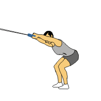 lat pull at 45 degrees with fitband